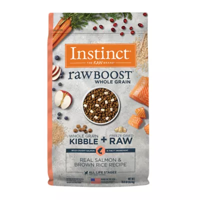 Product Instinct RawBoost Whole Grain Kibble + Freeze-Dried Raw All Life Stage Dry Dog Food - Salmon & Rice