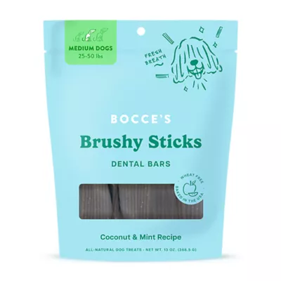 Product Bocce's Brushy Dental Sticks Dog Treats 13 OZ