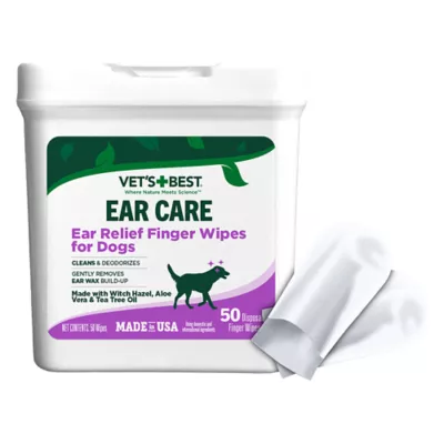 Product Vet's Best Ear Care Ear Relief Finger Wipes for Dogs - 50 count
