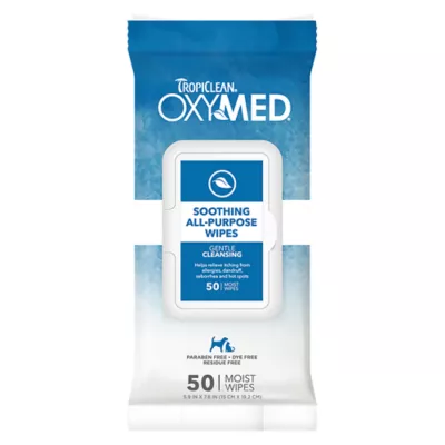 Product TropiClean OxyMed Soothing Relief Wipes for Dogs & Cats