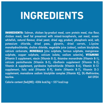 Product Purina ONE Dry Cat Food +Plus Tailored Formulas - Salmon and Ocean Whitefish, 3 kg