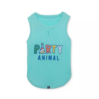 Product Hotel Doggy Birthday Theme "Party Animal" Dog Tank Top - Blue