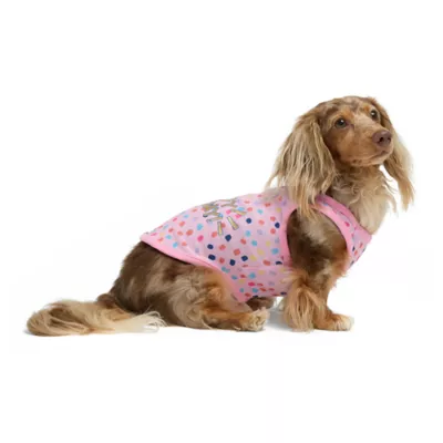 Product Hotel Doggy Birthday Theme "Happy Barkday" Dog Tank Top - Pink