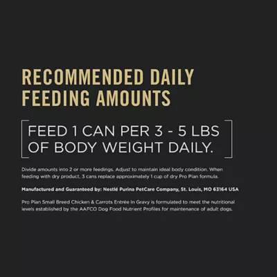 Product Purina Pro Plan Specialized Small Breed Wet Dog Food - Chicken and Carrots Entrée, 156 g