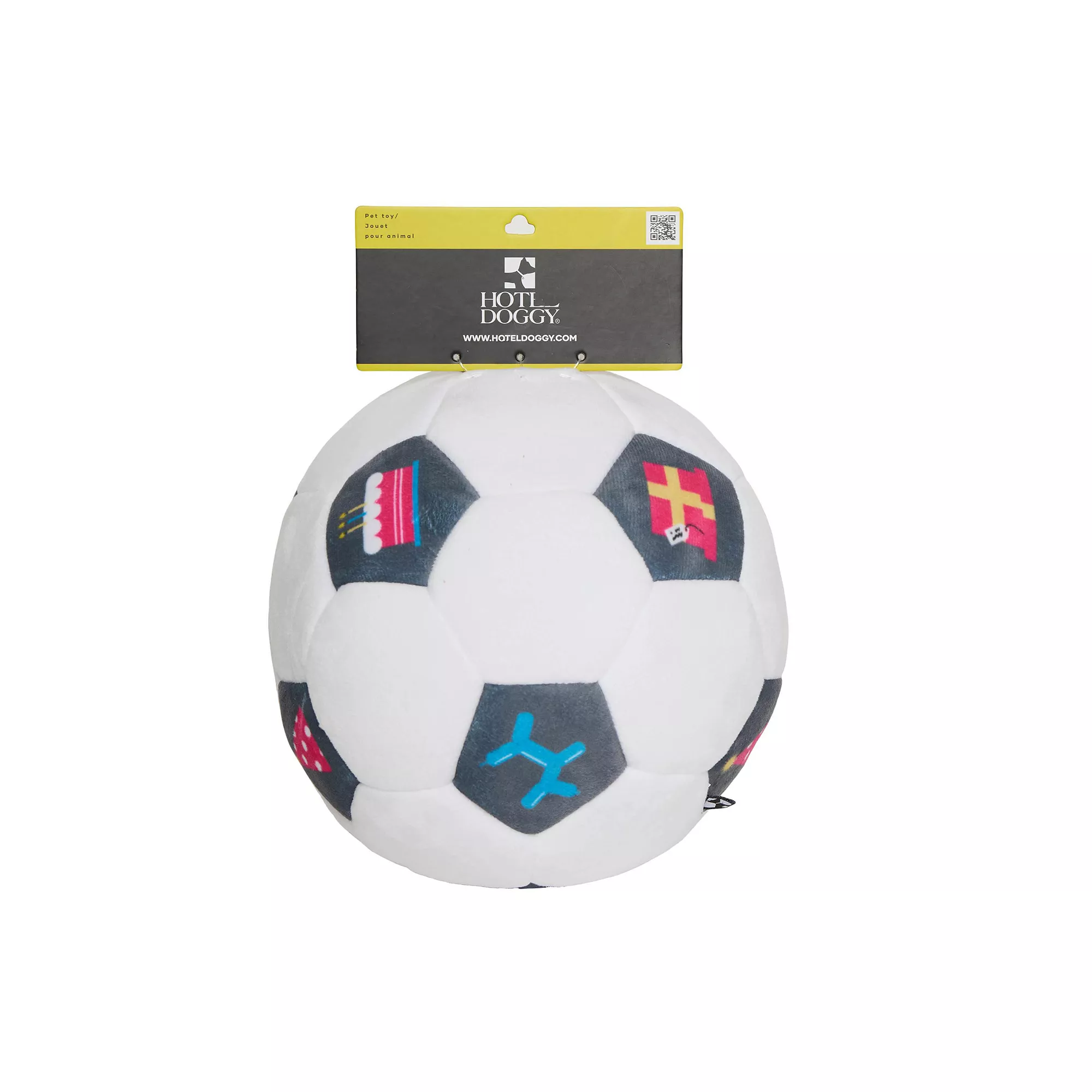 Hotel Doggy Birthday Soft Plush Soccer Ball Dog Toy