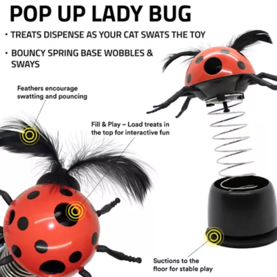 Product Playology® Ladybug Treat Dispenser Cat Toy
