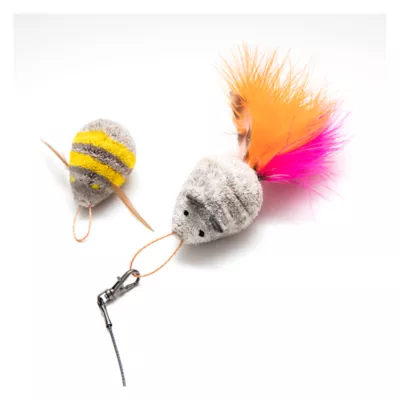 Product Cat Lures Bumble Bee & Mouse Attachement Cat Toy, 2PK