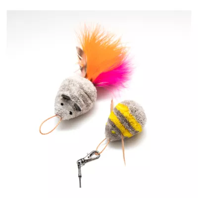 Product Cat Lures Bumble Bee & Mouse Attachement Cat Toy, 2PK