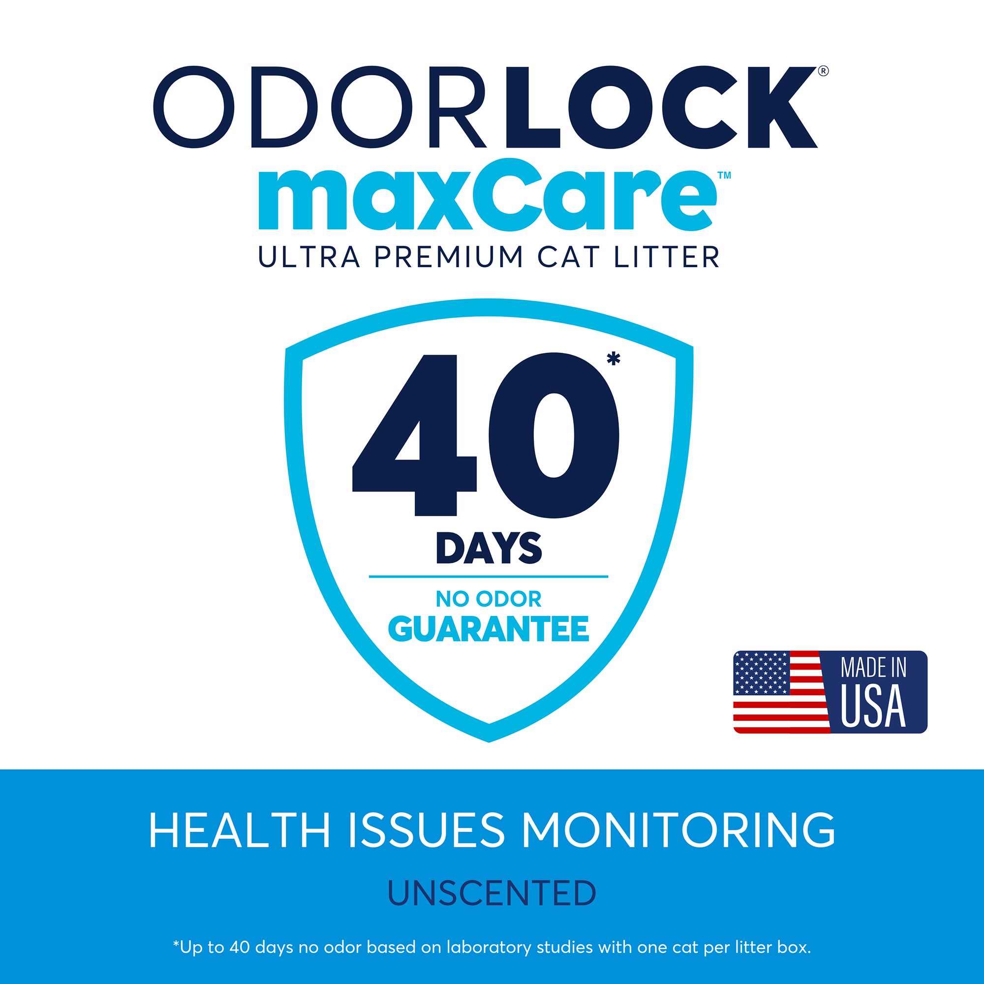 OdorLock Max Care Clumping Clay Cat Litter - 25Lb - thumbnail 2