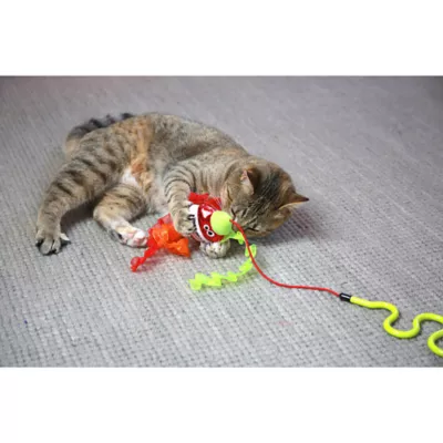Product Mad Cat® Nom Nom Hot Sauce with Catnip + Silverline Wand Cat Toy