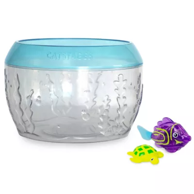 Product Catstages Meow-smerizing Fish Bowl with Electronic Fish for Bait, Cat Toy