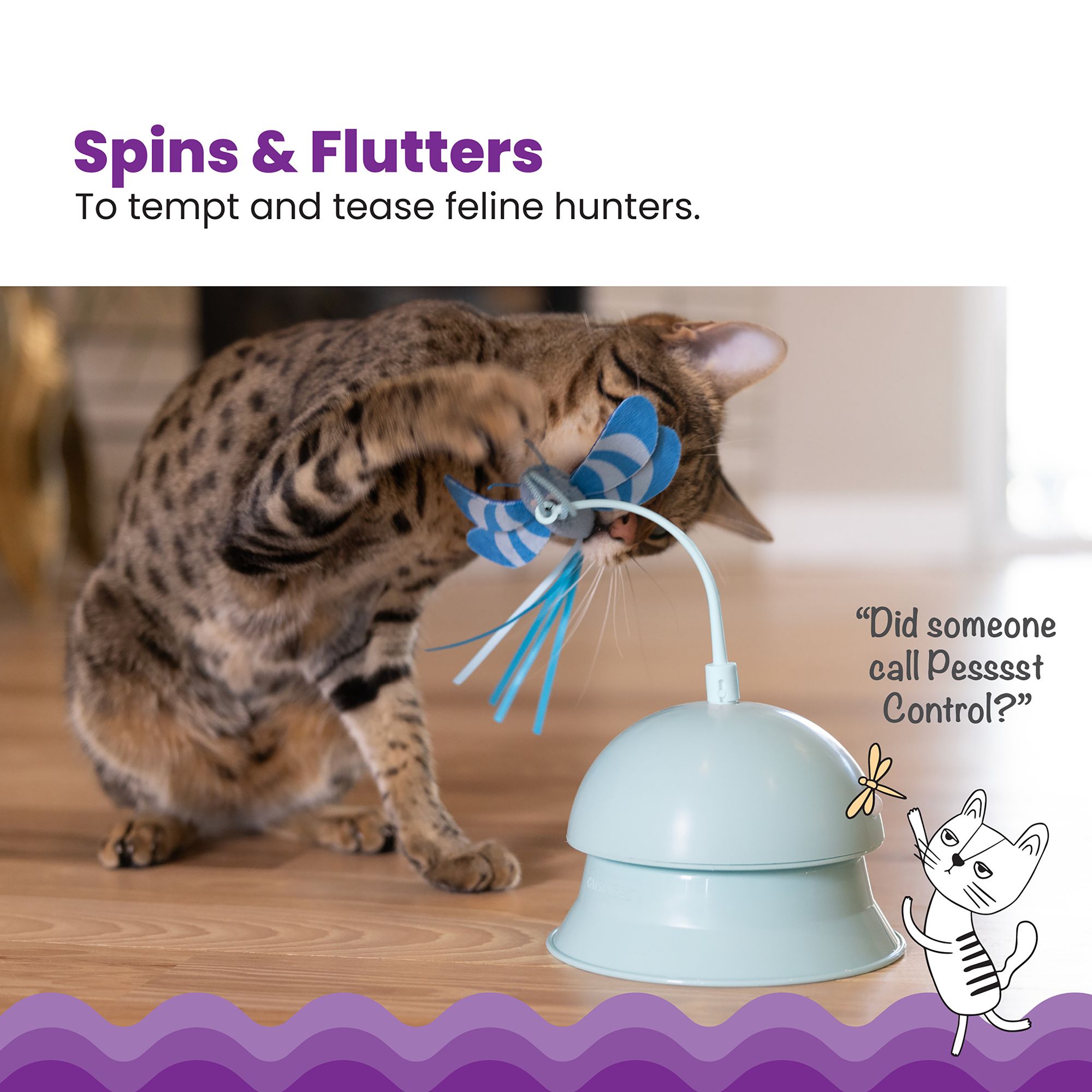 Catstages Flutter Topper Interactive Cat Toy - thumbnail 2