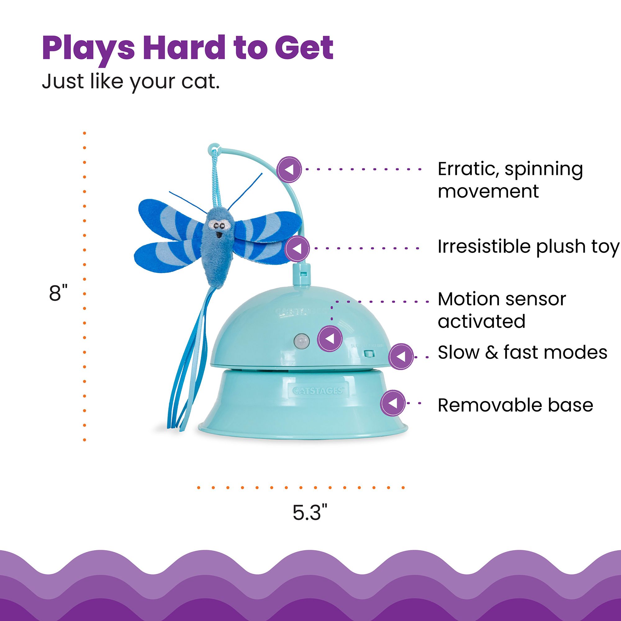 Catstages Flutter Topper Interactive Cat Toy - thumbnail 3