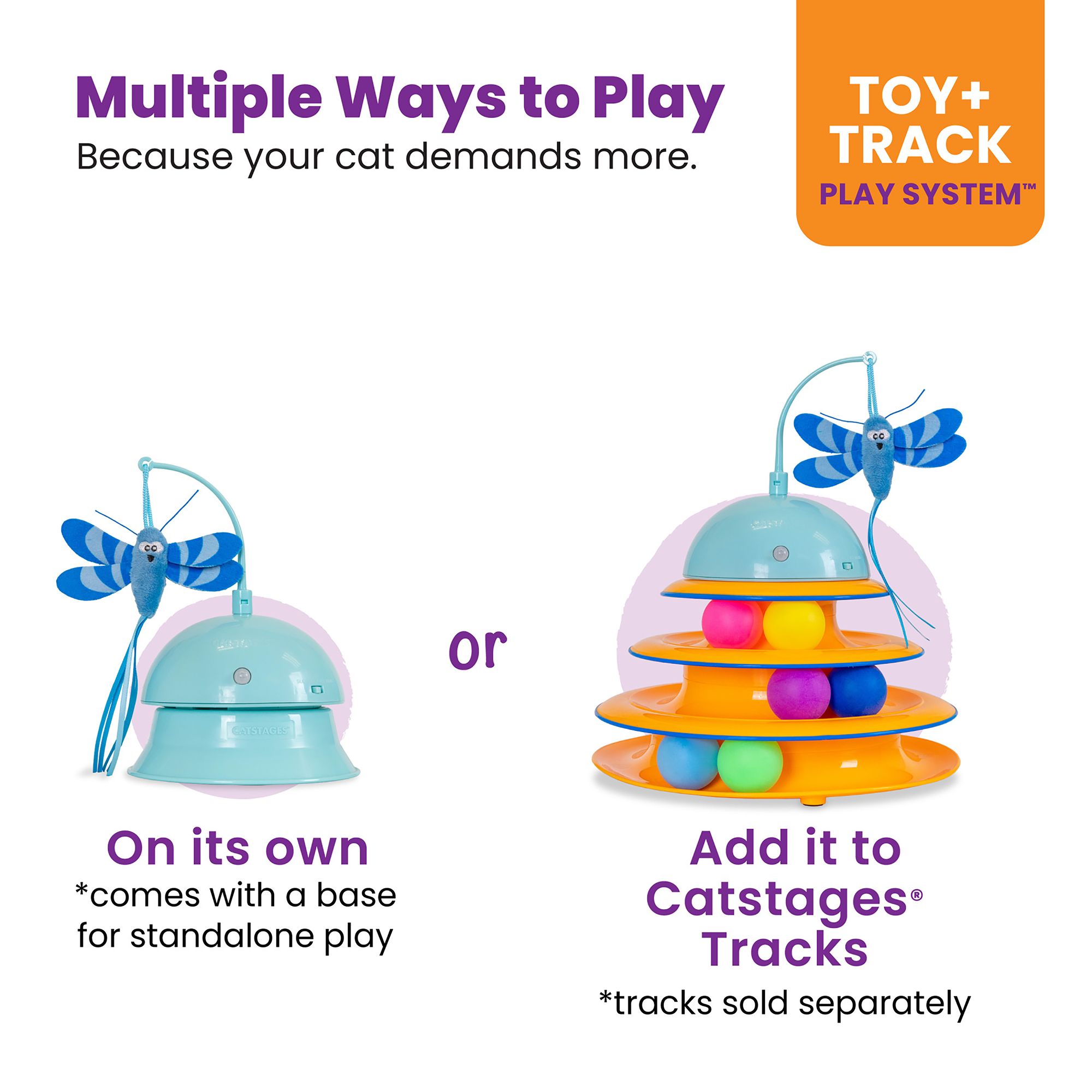 Catstages Flutter Topper Interactive Cat Toy - thumbnail 4