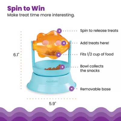 Product Catstages Spinning Fish Topper Interactive Treat-Dispensing Cat Toy