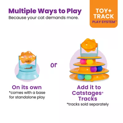 Product Catstages Spinning Fish Topper Interactive Treat-Dispensing Cat Toy