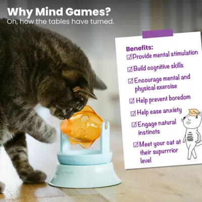 Product Catstages Spinning Fish Topper Interactive Treat-Dispensing Cat Toy