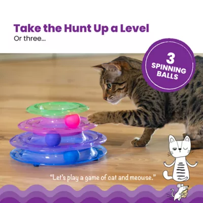 Product Catstages Tower of Tracks Interactive 3-Tier Track Cat Toy