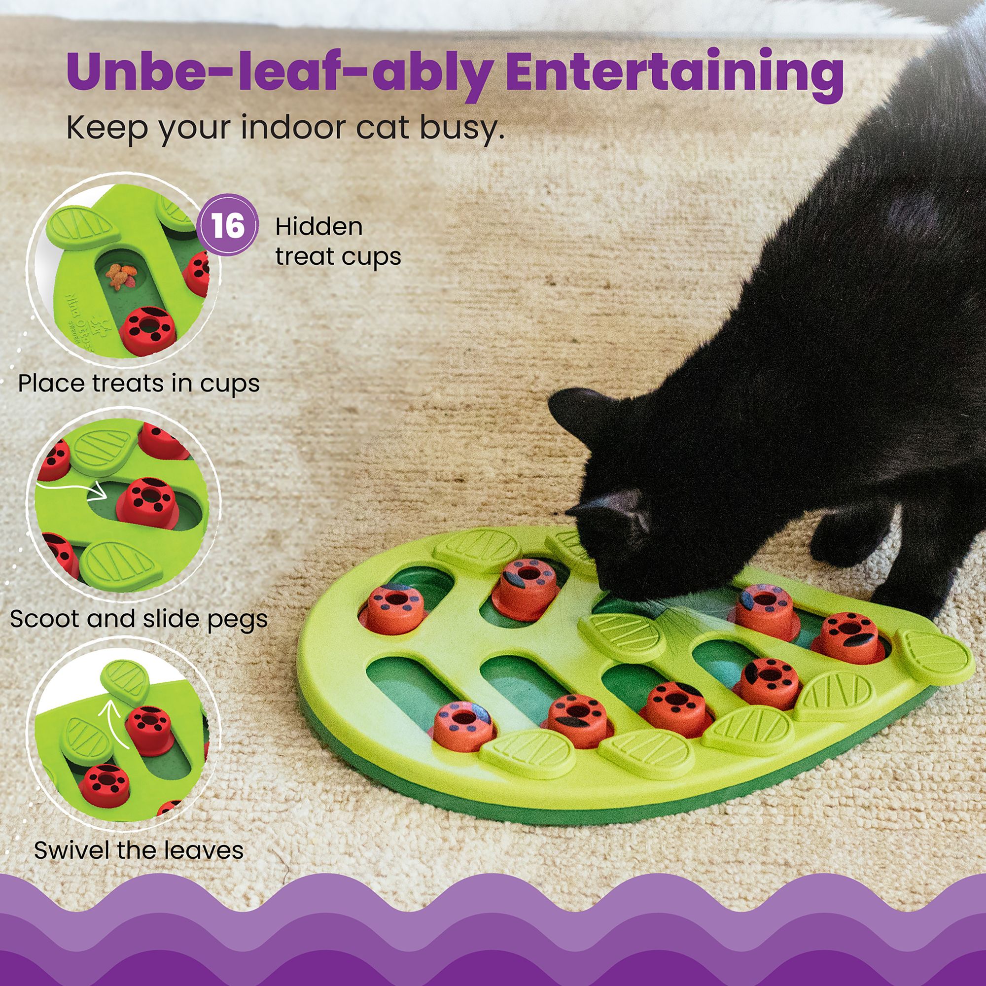 Catstages Nina Ottosson Buggin Out Puzzle Cat Toy - thumbnail 3