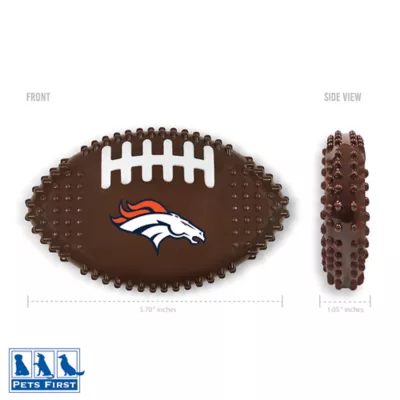Product Denver Broncos Hard Nylon Football Dog Chew Toy