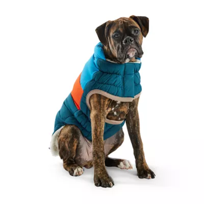 GF PET Elasto-Fit Color Block Puffer - Dark Teal - Image 1