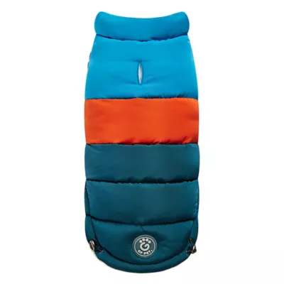 GF PET Elasto-Fit Color Block Puffer - Dark Teal - Image 2
