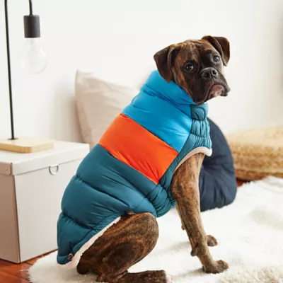 GF PET Elasto-Fit Color Block Puffer - Dark Teal - Image 6