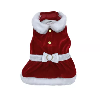 Hip Doggie Mrs. Claus Dog Dress - Image 1