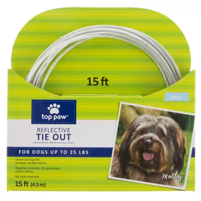 Top Paw® Reflective Dog Tie Out - Image 1