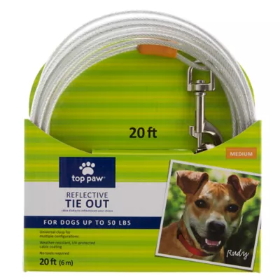 Top Paw® Reflective Dog Tie Out - Image 1