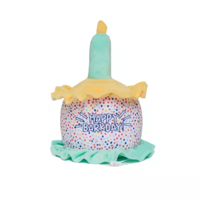 Product Hotel Doggy Birthday Theme Plush "Happy Barkday" Cake Hat For Dogs