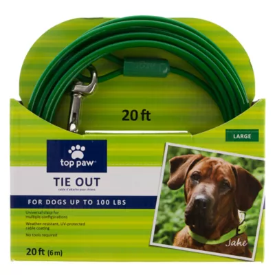 Top Paw® Reflective Dog Tie Out - Image 1