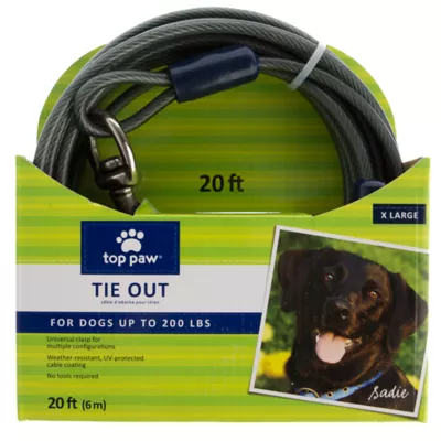 Top Paw® Reflective Dog Tie Out - Image 1