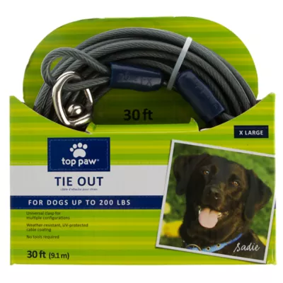 Top Paw® Reflective Dog Tie Out - Image 1