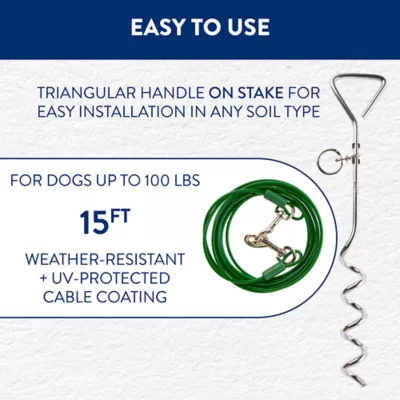 Top Paw® Spiral Stake Dog Tie Out - Image 3