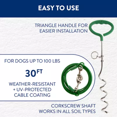 Top Paw® Easy Grab Stake Dog Tie Out - Image 3