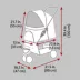 TRIXIE Pet Stroller for Small Dogs & Cats Portable Lightweight Travel Stroller, Gray image thumbnail 3