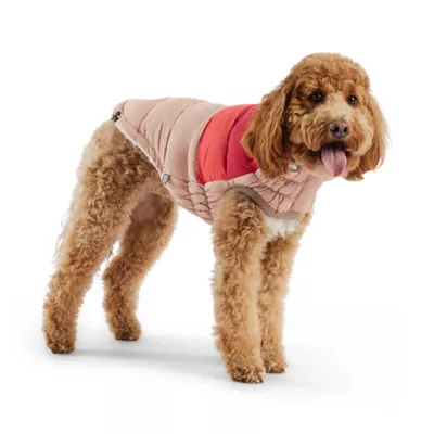 GF PET Elasto-Fit Color Block Puffer - Pink - Image 1