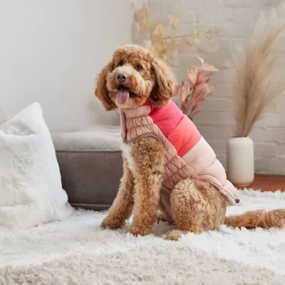 GF PET Elasto-Fit Color Block Puffer - Pink - Image 5