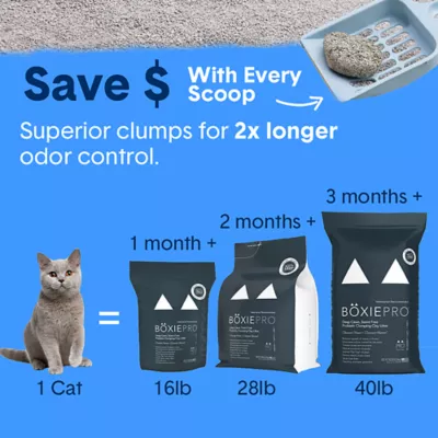 Product BoxiePro Clumping Clay Cat Litter - Unscented, Low Dust, Low Tracking