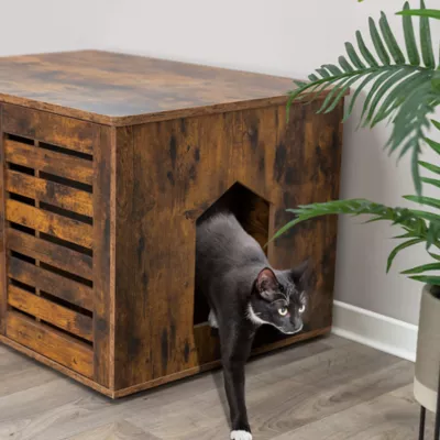Product TRIXIE XL Farmhouse Litter Box Enclosure, Hidden Litter Box Cabinet or End Table