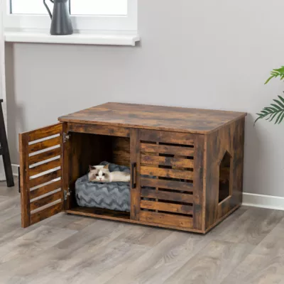 Product TRIXIE XL Farmhouse Litter Box Enclosure, Hidden Litter Box Cabinet or End Table