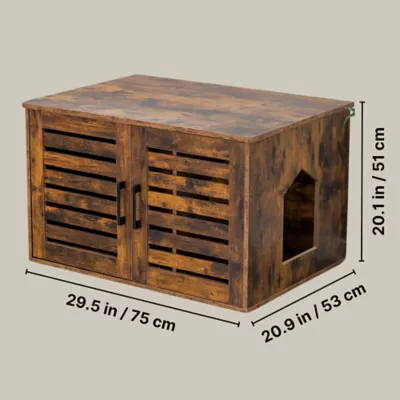 Product TRIXIE XL Farmhouse Litter Box Enclosure, Hidden Litter Box Cabinet or End Table