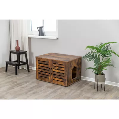 Product TRIXIE XL Farmhouse Litter Box Enclosure, Hidden Litter Box Cabinet or End Table