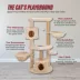 TRIXIE Anna Jute 50" Cat Tree Scratching Posts Condos Hammocks Perches Cat Toy, Beige image thumbnail 5