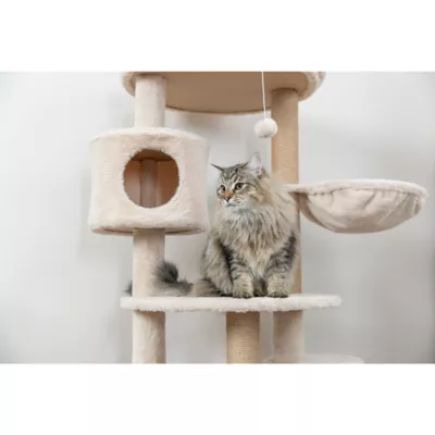 Product TRIXIE Anna Jute 50" Cat Tree Scratching Posts Condos Hammocks Perches Cat Toy, Beige