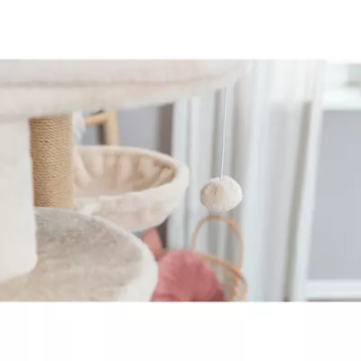 Product TRIXIE Anna Jute 50" Cat Tree Scratching Posts Condos Hammocks Perches Cat Toy, Beige