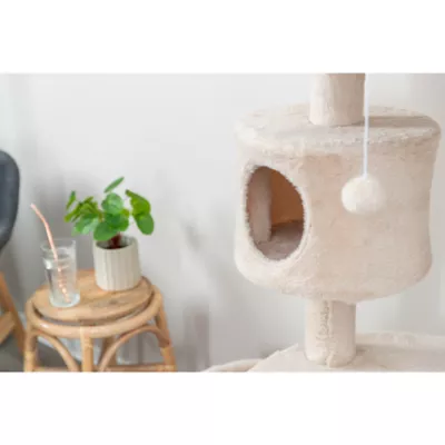 Product TRIXIE Anna Jute 50" Cat Tree Scratching Posts Condos Hammocks Perches Cat Toy, Beige
