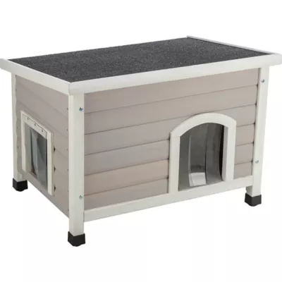 TRIXIE Classic Elevated Weatherproof Cat House, 2 Cover Openings ...