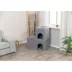 TRIXIE Crazy Cube Stackable 2-Story Indoor Cat Condo, Cat House with Scratching Pad, Gray image thumbnail 3
